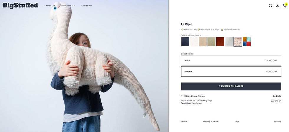 Miniature : A VENDRE - V005018 - Le diplodocus Mama Big neuf 90cm Bigstuffed valeur 180 CHF