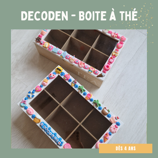 Atelier créatif DIY pour enfants Genève avec cadeau en Decoden