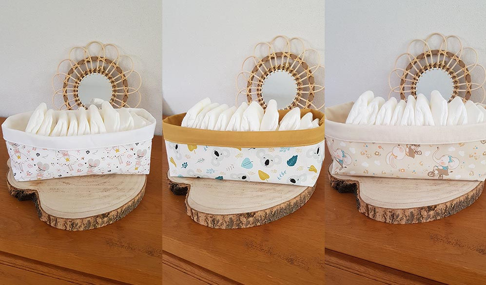 Panière à couche, coton au choix.