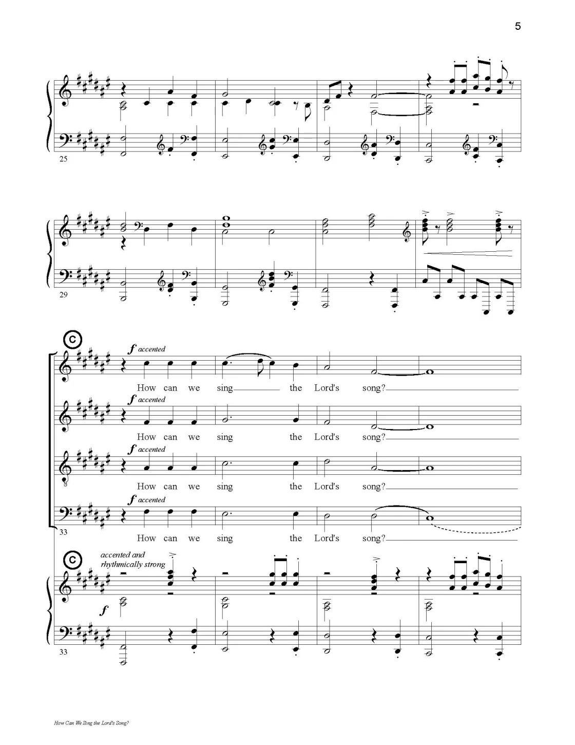 How Can We Sing the Lord's Song