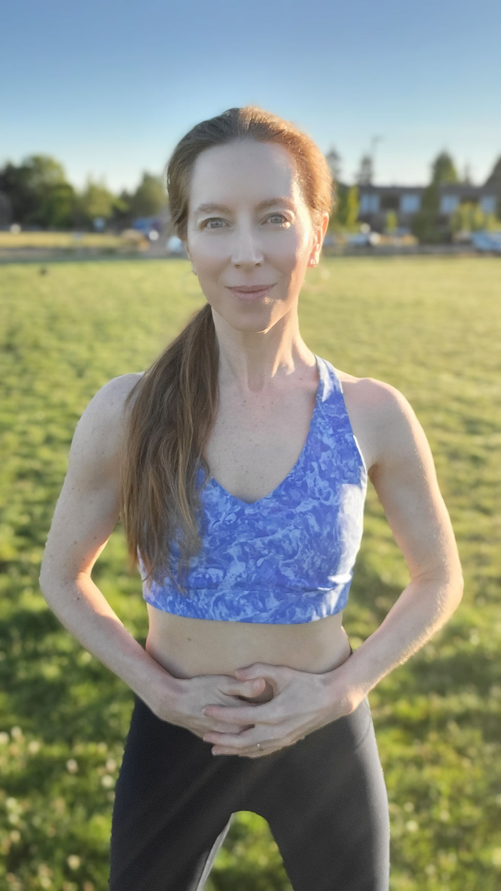 Savitri Cole and Qigong practice. Wuji stance.