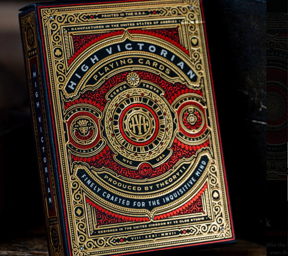 Premium viktorijanske crvene karte za igranje (Theory 11)