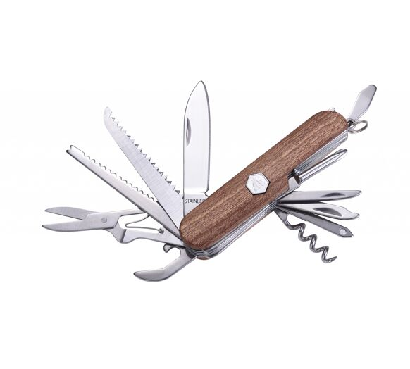 Multifunkcionalni nož s drvenom drškom