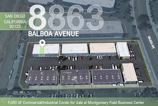 JUST LISTED! 1,000 SF Commercial Condo for Sale at Montgomery Field Business Center