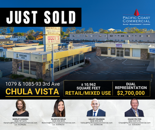 South Bay Team Facilitates Sale of Mixed-Use Commercial Properties in Chula Vista