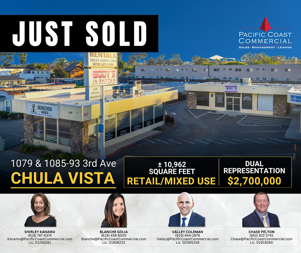 South Bay Team Facilitates Sale of Mixed-Use Commercial Properties in Chula Vista