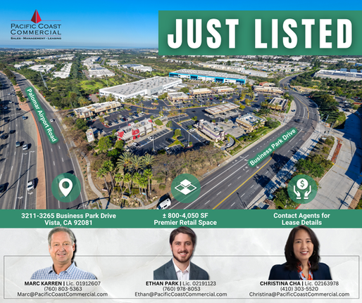 Premier Retail Opportunity at The HUB at Vista Palomar Park