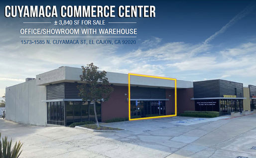 NEW ON MARKET | 3,840 SF Office/Showroom with Warehouse for Sale - Cuyamaca Commerce Center