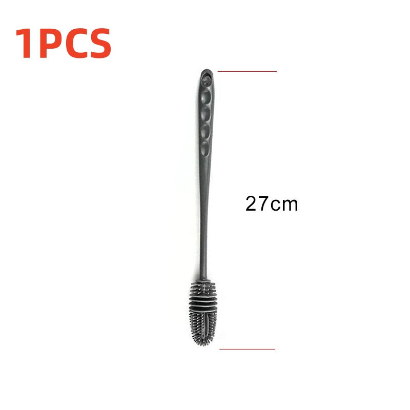 Thumbnail: Silicone Milk Bottle Brush Cup Scrubber Glass Cleaner Kitchen Cleaning Tool Long