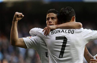 James Rodríguez anotó y Real Madrid volvió a la victoria