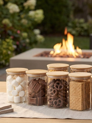 smores bar for backyard campout