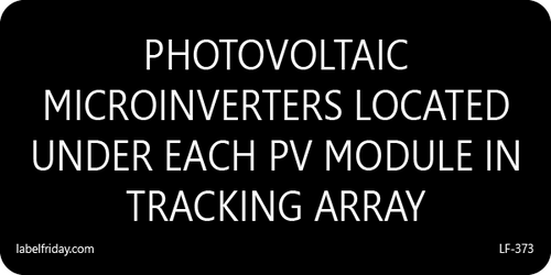 Microinverter Warning Label | Label Friday