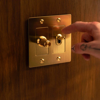 Luxury switchplate in a refined interior