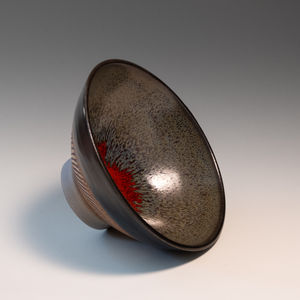 Bowl in Black Matte and Pinnell's Red