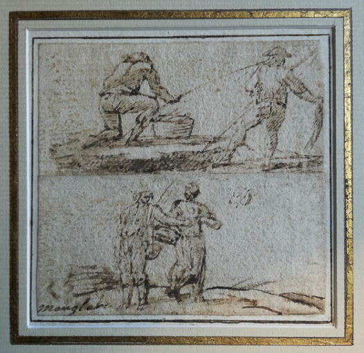 Adrien MANGLARD
Lyon, 1695 - Rome, 1760

"Études de pêcheurs"

Plume et encre brune sur papier
8,5 x 9 cm