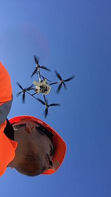 Quad Rotor Drone Active Survey Aerial Topography