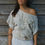 Thumbnail: Cotton eco print slouch top
