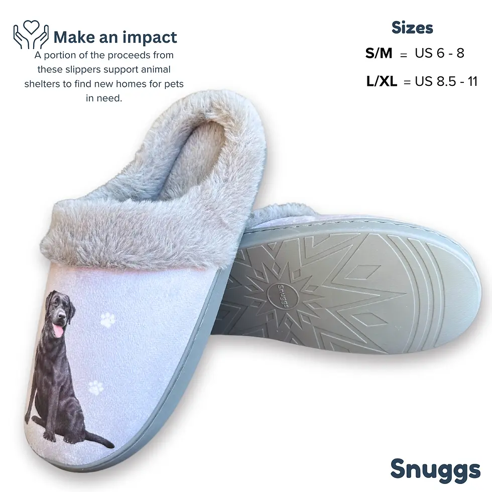 Thumbnail: Black Labrador Snuggs Slippers by E&S Pets