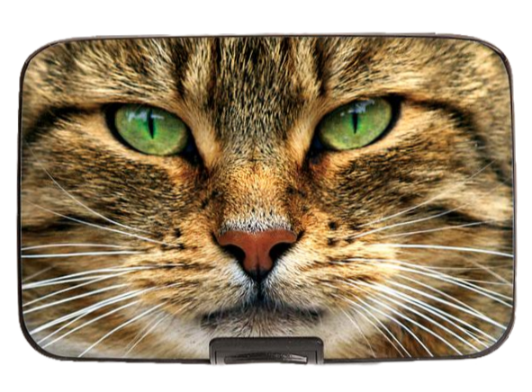 "Green Eye Cat" Armored Wallet by Monarque