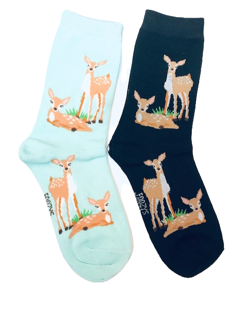 Thumbnail: Deer Crew Socks for Women by Foozy's