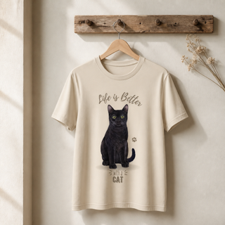 Thumbnail: Black Cat T-Shirt by E&S Pets