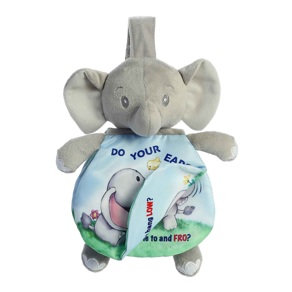 Thumbnail: Story Pals Plush Elephant Baby Book by Ebba