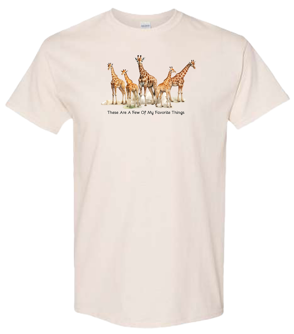 Favorite Things Giraffe T-Shirt by All About Animals