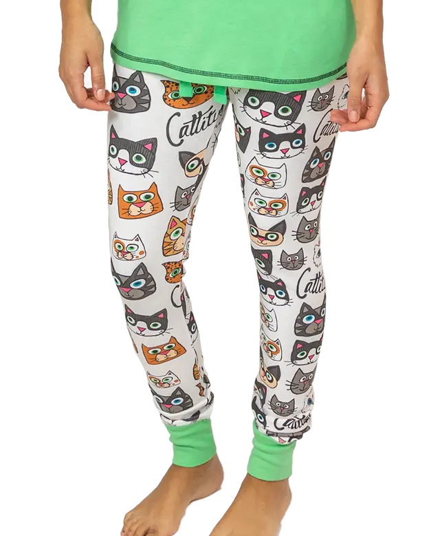 "Cattitude" Cat Pajama Leggings by Lazy One