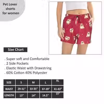 Pomeranian Pajama Shorts by E&S Pets