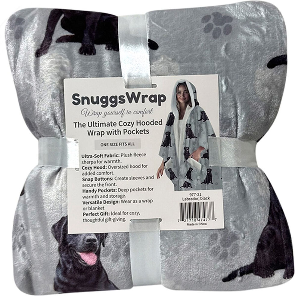 Thumbnail: Black Labrador Snuggs Wrap Blanket Hoodie by E&S Pets