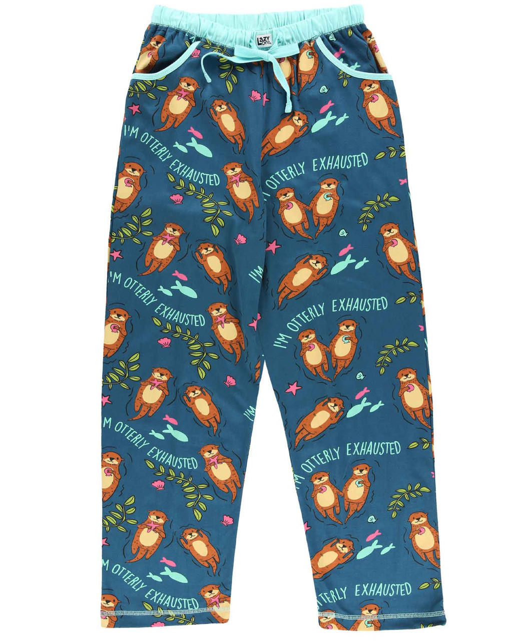 "Otterly Exhausted" Otter Pajama Pants by Lazy One