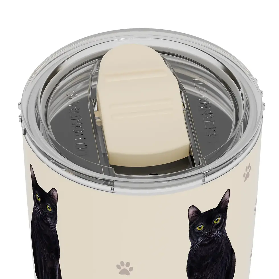 Thumbnail: Black Cat Serengeti Insulated Tumbler Cup by E&S Pets
