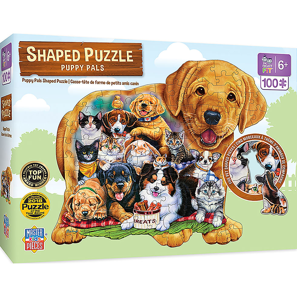 100 Piece Puppy Pals Shaped Jigsaw Puzzle by MasterPieces