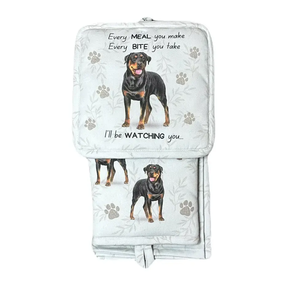 Rottweiler 3pc Oven Mitt Set by E&S Pets