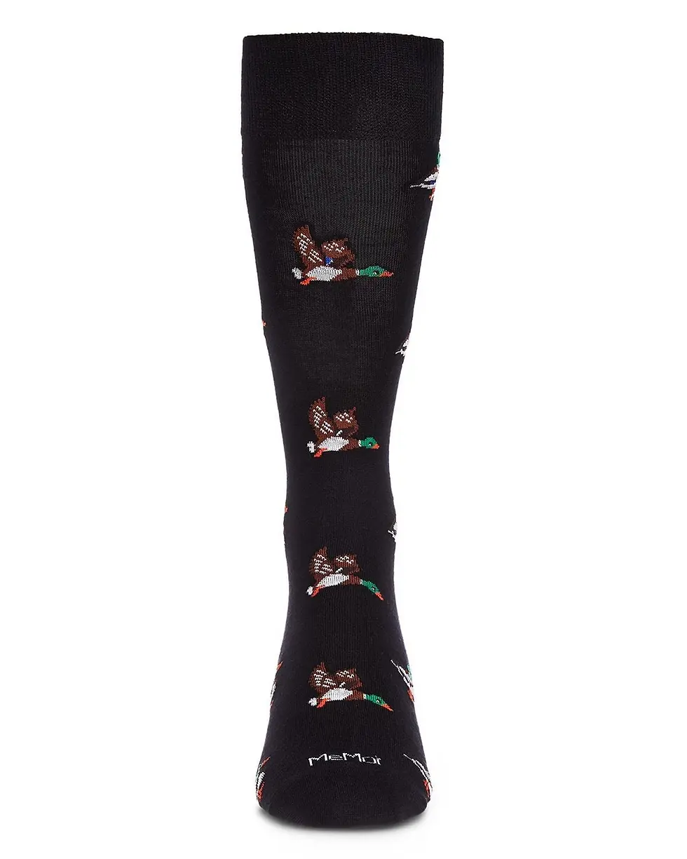 Mallard Duck Bamboo Blend Crew Socks for Men by Me Moi