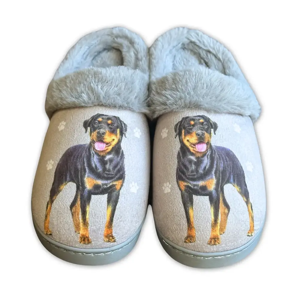 Rottweiler Snuggs Slippers by E&S Pets
