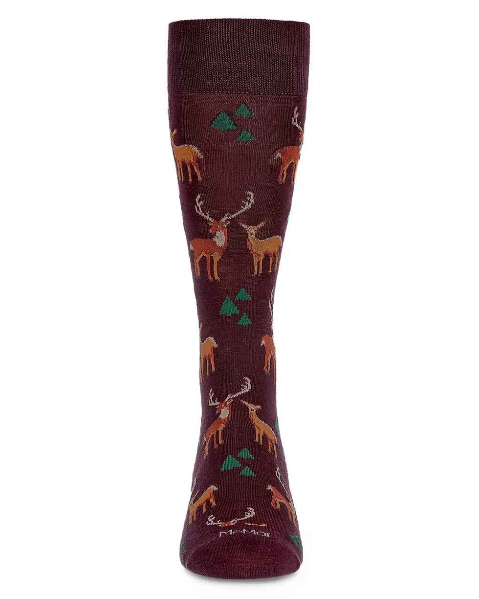 Thumbnail: Deer Bamboo Blend Crew Socks for Men by Me Moi
