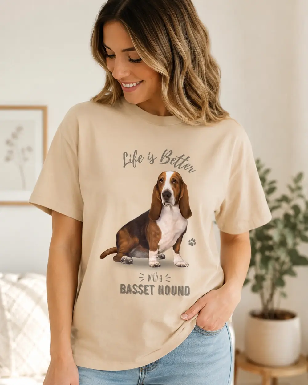 Basset Hound T-Shirt by E&S Pets