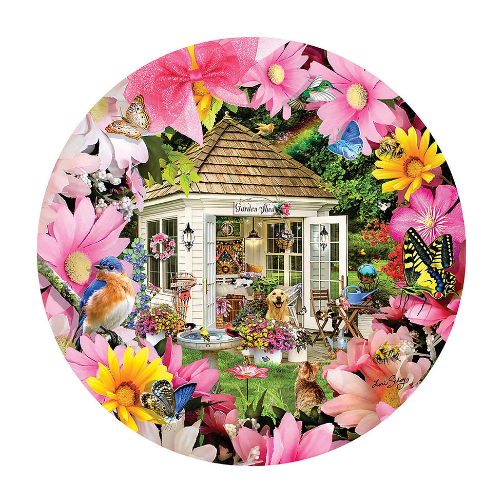 Garden Shed In Flowers 500 Piece Bird Puzzle by SunsOut