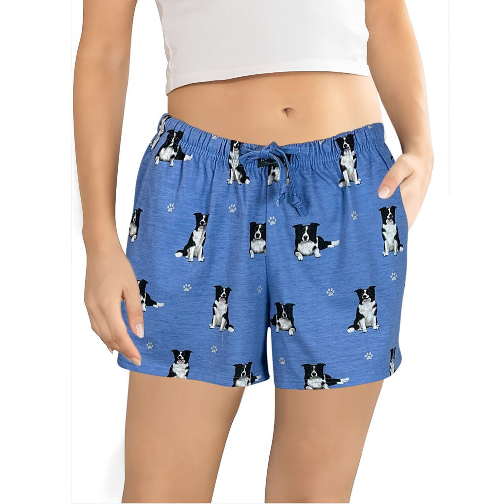 Border Collie Pajama Shorts by E&S Pets
