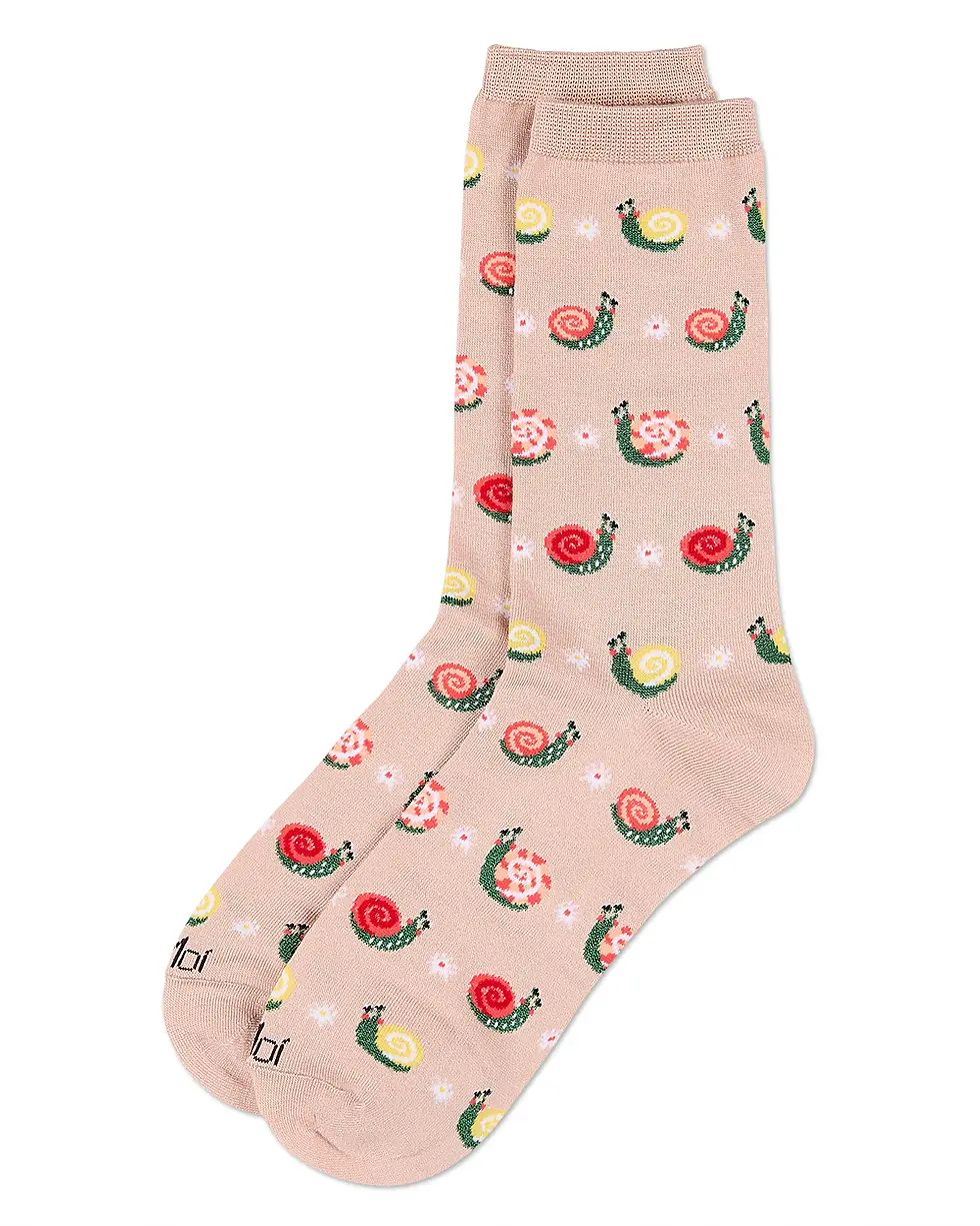 Thumbnail: Snails Bamboo Blend Crew Socks for Women by Me Moi