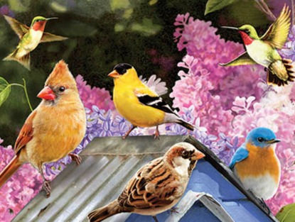 Thumbnail: 1000 Piece "Spring Birdhouse" Bird Jigsaw Puzzle by Cobble Hill