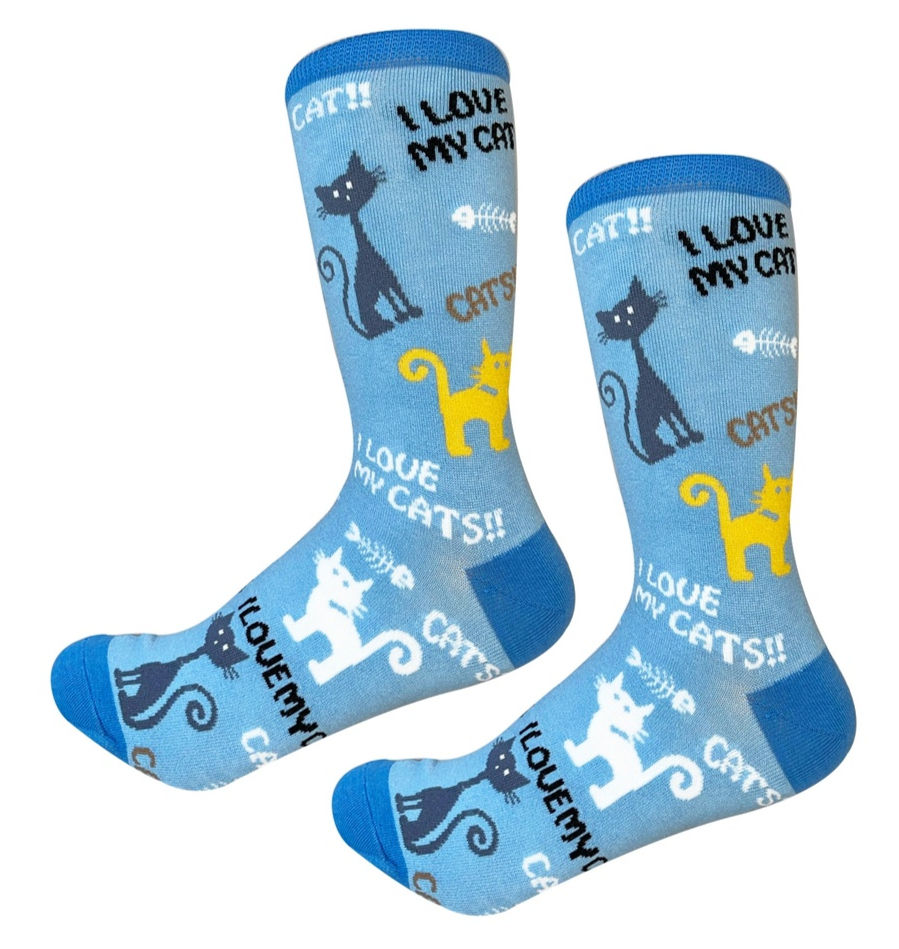 I Love My Cat Sock Daddy Socks by E&S Pets