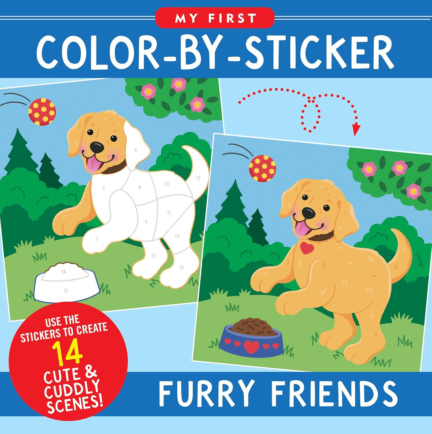 Furry Friends Color by Sticker Book by Peter Pauper