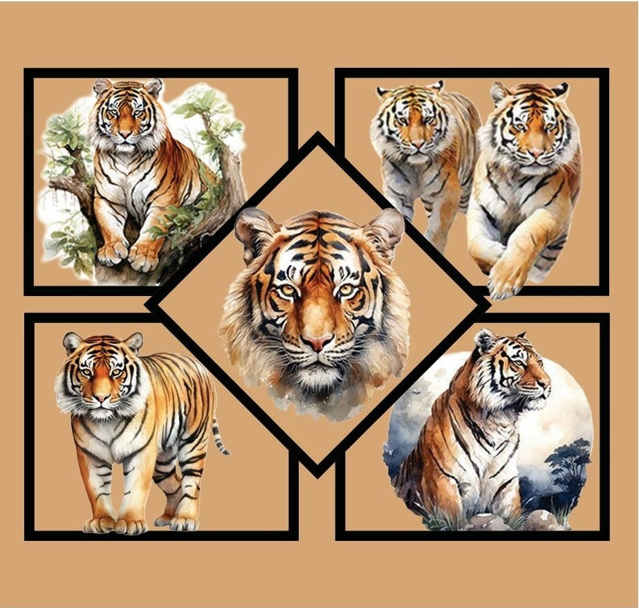 Tiger Squares T-Shirt by All About Animals