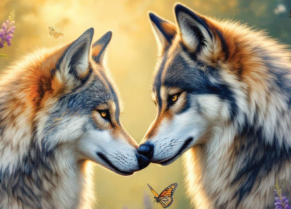 Thumbnail: The Alpha Pair 1000 Piece Wolf Puzzle by SunsOut