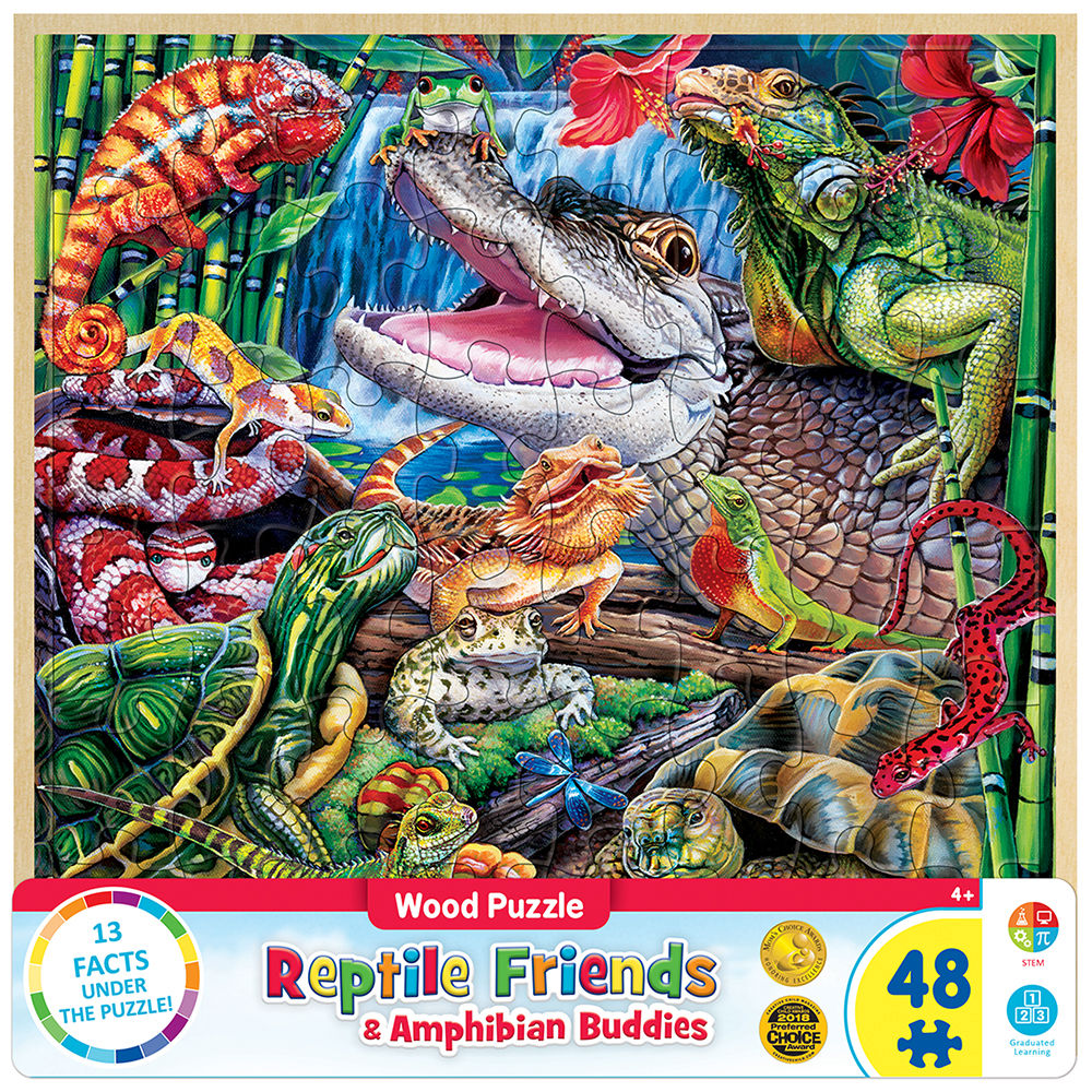48 Piece "Reptile Friends" Alligator/Reptiles Jigsaw Puzzle by MasterPieces