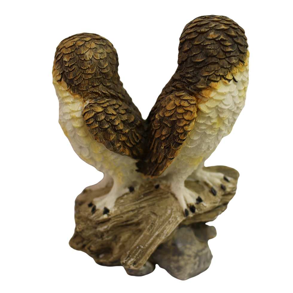 Thumbnail: Small Two Owls on Tree Stump Figurine