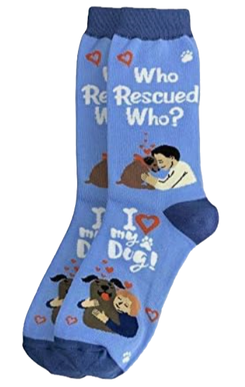 Who Rescued Who Socks by E&S Pets