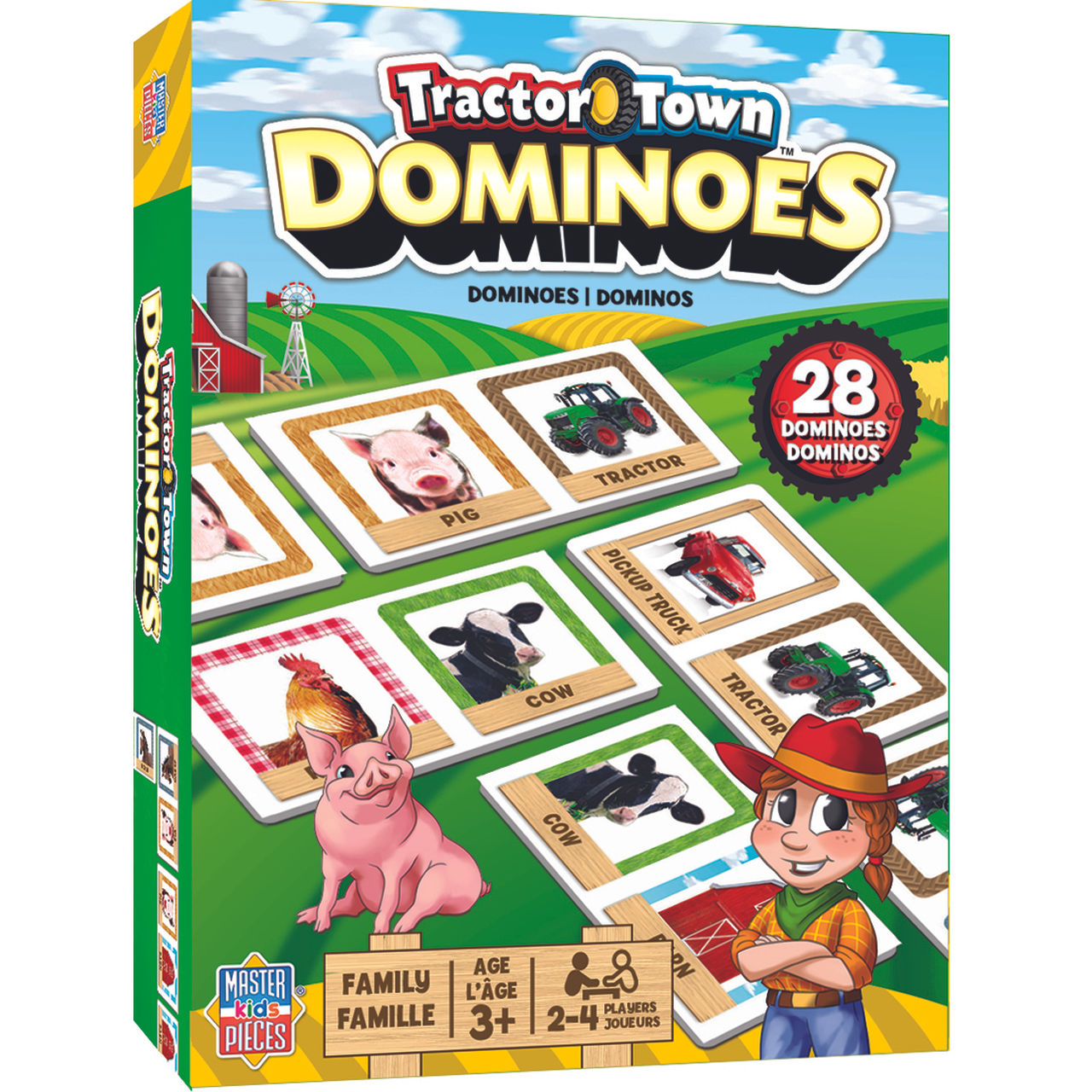 Tractor Town Dominoes Game by MasterPieces